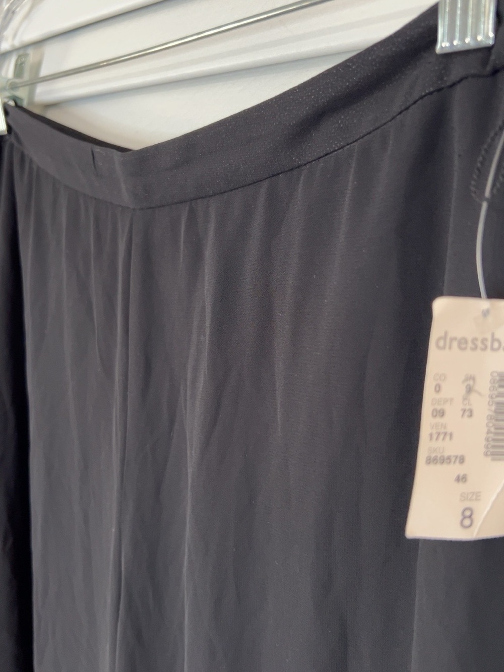 dressbarn Collection Black Chiffon Overlay Wide Leg Palazzo Pants 8 NWT - Picture 6 of 10